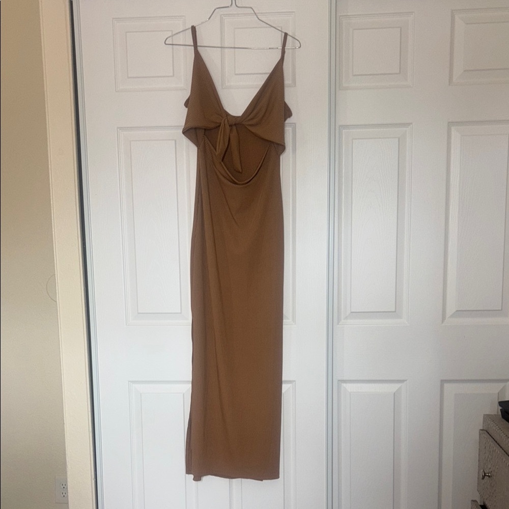 Elegant Tan Women's Dress